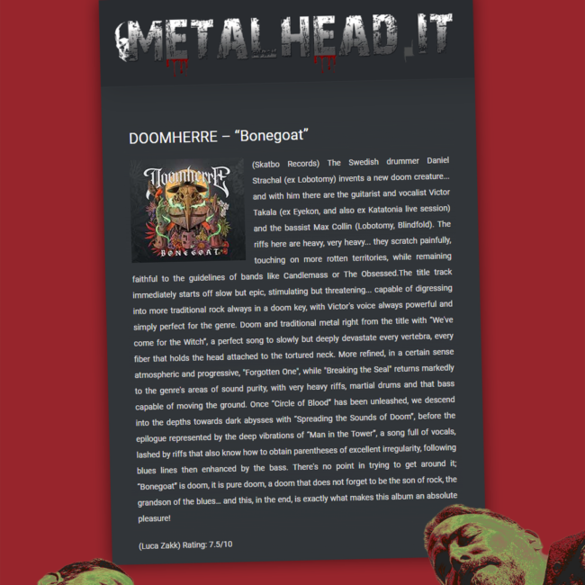 Bonegoat review: MetalHead.it